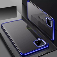 [ส่งจากไทย] Case Samsung galaxy A12 เคสซัมซุง เอ12 เคสซีลีโคน เคสนิ่ม TPU CASE ขอบสีหลังใส เคสกันกระ