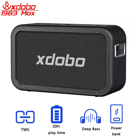 XDOBO Outdoor Speaker 120W Subwoofer Stereo Soundbar Heavy Bass Home TV Theater Camping Travel Party