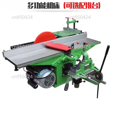 Multifunctional Woodworking Machine Table Saw Planer Electric Jointer with Mobile Push Table