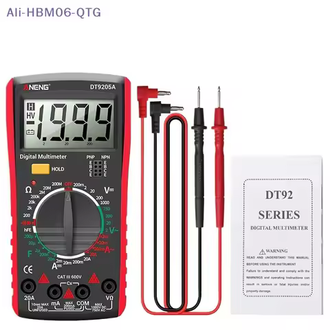 [New] DT9205A Digital Multimeter True RMS Professional /DC Current Tester Capacitor Voltage Meter De