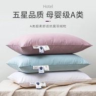 Sleeping Pillow White Velvet Double Pillow Single Head Five-Star Soft Cervical Spine Hotel Pillow Wh