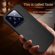 Premium Genuine Cowhide Leather Case For Xiaomi 14 Pro Mi13 Ultra 12s 12X Mi 11 Ultra Mi10 Mix4 Lych