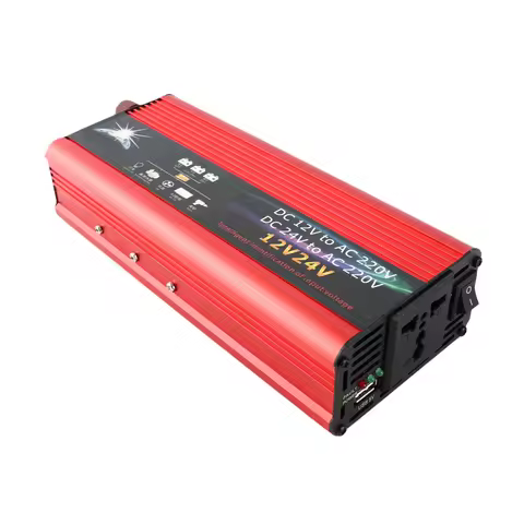 Car 2000W Inverter Car Inverter USB Charging 12V 24V Car Solar Power 2000W Inverter Converter 12V to