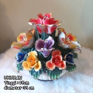 pajangan bunga / bunga hias / bunga keramik / bunga capodimonte / bunga keramik capodimonte / bunga