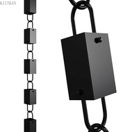 KIIK Rectangular Rain Chain Rectangular Cups Rain Chain for Gutter Eaves Drainage
