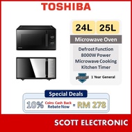 TOSHIBA MICROWAVE OVEN 24L MW2-MM24PF(BK) DEFROST BY TIMER / 25L MM-EM25PF(BM) MIRROR DESIGN