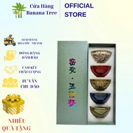 Set of 5 Premium Five Elements Metal, Wood, Water, Fire, and Earth Tea Cups 80ML