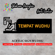 Sign Akrilik Tempat Wudhu Aesthetic | Signboard Tempat Wudhu