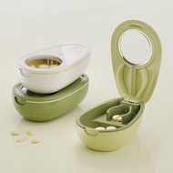 Portable Personal Medicine Dispenser Box with Pill Cutter