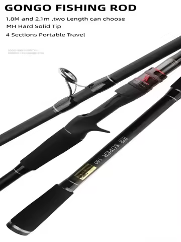 Mavllos LONGJIE Travel Fishing Rod, Lure 4-12g Line 4-10lb Portable 4 Sections Light Fishing Spinnin