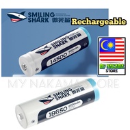 Smiling Shark Rechargeable Battery 3.7V [18650] 2200mAh 2800mAh [14500] 600mAh