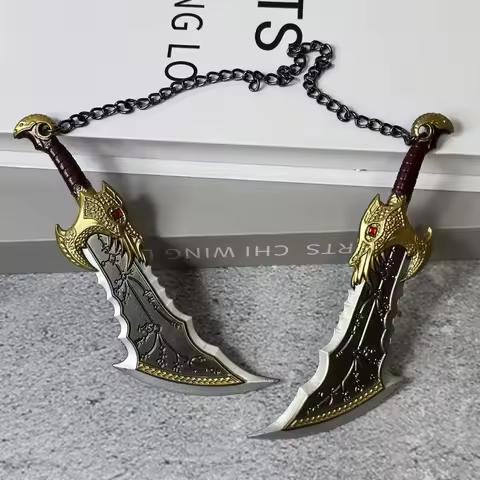 13cm God of War 4 Katana Kratos Athena Blade Ghost Leviathan Chaos Real Japanese Katana Anime Metal 