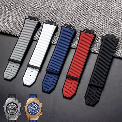 27X17mm Rubber Soft Silicone Watch Strap For Hublot Bigbang Unico Classic Fusion Watchband Man Women