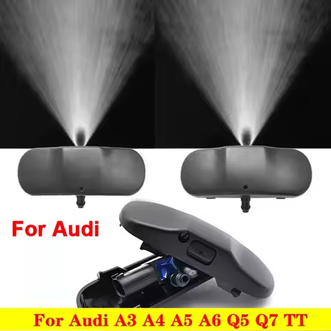 1 Pair Front Windscreen Washer Spray glass water nozzle Jet Heated For Audi A3 A4 A5 A6 A7 A8 Q3 Q5