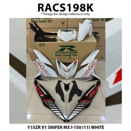 Cover Set Rapido Y15ZR V1 V2 Yamaha SNIPER MX I-150 (11) White Ysuku Accessories Motor Y15 Sniper Co