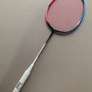 LiNing 李寧 戰戟8000 全碳素羽毛球拍  男女同款 單拍綠粉