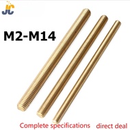 [JCSY] M2m2.5-m14 Copper Thread Rod Brass Thread Bar Copper Full Thread Bolt Thread Rod Screw Thread