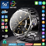 5G/4G Full Network Smart Watch AMOLED 1.95 inch Screen 8GB+128GB RAM 900W Camera GPS NFC WIFI Google