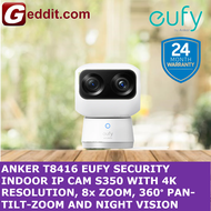 ANKER T8416 EUFY SECURITY INDOOR IP CAM S350 WITH 4K RESOLUTION 8x ZOOM 360° PAN-TILT-ZOOM AND NIGHT
