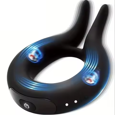 Multi-Mode Silicone Elastic Couples' Vibrating Ring - Vibrator Rabbit-Shaped Design for Enhanced Ere