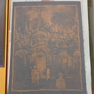 winter 2002 venezia 書頁小海報 A5 威尼斯聖馬可大教堂門口素描