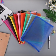 Clear Mesh Bag Size A6 45 B5 A4 B4 A3 Mixed Colors File Zip Document With Zipper For Documents