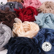 BSUNSTORE Silk Chiffon Scarf - Ruffled Edges, Fashionable Shade & Shine, Perfect Outdoor Hijab