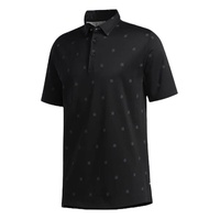 adidas Golf Men’S Adipure Etched-Print Polo Shirt (Medium) Black