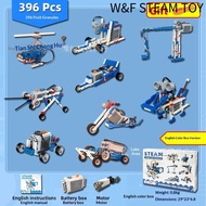 W&F Free 6 AA Batteries 9686 Programmable Robot 396‑596pcs STEM Building Kit with APP Coding & Remot