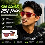 FRGSKN RNG PRIZM Sunglasses Cermin Mata UV400 Ruby Lense Frame Red 2Tone