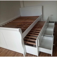 Brand New Single/Super Single Bed Frame with pull out Luzano Furniture inch