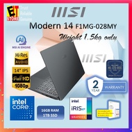 MSI MODERN 14 F1MG-028MY (Intel Core 7 processor 150U/16GB OR 32GB RAM/1TB SSD/Intel Graphics/14" FH