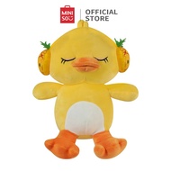 MINISO Boneka kecil mengenakan earphone Boneka Lucu Lembut dan halus