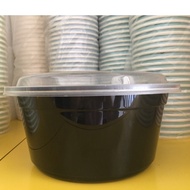 [50sets±] 1250ML Black Round Container with Lid
