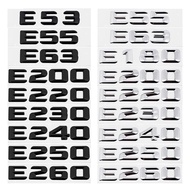 Car Tail Letter Number Emblem Sticker Rear Trunk Badge Decal for Mercedes Benz E Class E53 E55 E63 E