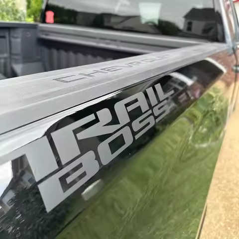2x Car Sticker Vinyl for Mods TRAIL BOSS Chevy Silverado Bed Side 1500 2500 HD Graphic Auto Decal Wa