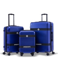 กระเป๋าเดินทาง กระเป๋าเดินทางล้อลาก ABS PC วัสดุพรีเมี่ยม น้ำหนักเบา ดีไซน์หรูหราทันสมัย ขนาด20-24-28นิ้ว #SPE  มีตัวล็อค แถบดำ (RED/ WHITE/ BLUE)