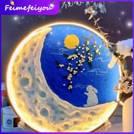 Feimeifeiyou Đèn trang trí LED/COB tạo hình mặt trăng thủ công DIY 5W có thể điều chỉnh độ sáng đèn