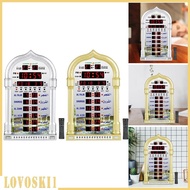 [Lovoski1] Azan Clock Mosque Prayer Clock Ramadan Alarm Clock Calendar Decorative Music Playing Time Reminding
