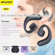 Awei T67 Air Conduction Sports Headset Wireless Bluetooth 5.3 Headphones Hifi Stereo Sound TWS Earbuds With Mic