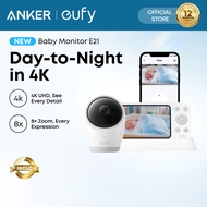 eufy by Anker E21 Baby Monitor 4K UHD with 8X Zoom Hybrid Monitoring with AI Detection and Alert 24/