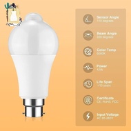 Motion Sensor Light Bulb B22 Smart Light Bulbs PIR Motion LED Bulb Auto On/Off Bayonet Smart Life Bu