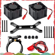 RC Car Upgrade Dual Cooling Fan 4985 1717 Motor Heat Sink Kit for 1/5   6S 8S Arrma KRATON Outcast B