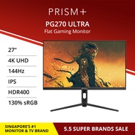 PRISM+ PG270 Ultra 27" IPS 144Hz 1ms 4K UHD 130% sRGB eSports Grade Adaptive-Sync Gaming Monitor [3840x2160]