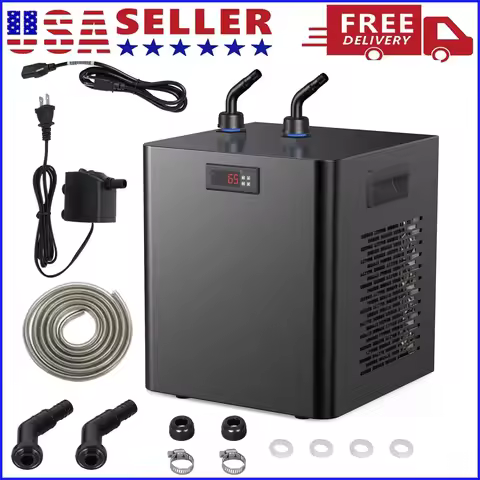 Aquarium Water Chiller 1/3 Hp Aquarium Cooling Box Fish Tank Cooler for Axolotl Jellyfish Coral Reef