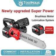 🔥Ready Stock🔥12"Cordless Electric Chainsaw Saw Portable Chain Saw Battery Woodworking Cutting Machin