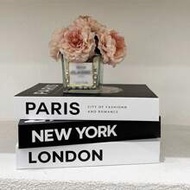 1pc/2pcs/3pcs Foldable Fake Book Decor, Paris/London/New York English Text, Fashion Artificial Book 