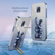 New Casing For Xiaomi Redmi Note 9S Note 9 Pro Case Redmi Note 10 Pro Note 11 Pro Case Redmi Note 12 Pro Note 13 Pro Plus Case Redmi Note 10S Note 11S Case Redmi Note 12S Case Cartoon Bunny Stand Lazy Bracket Cute Rabbit Holder Phone Cover Cassing Case VX