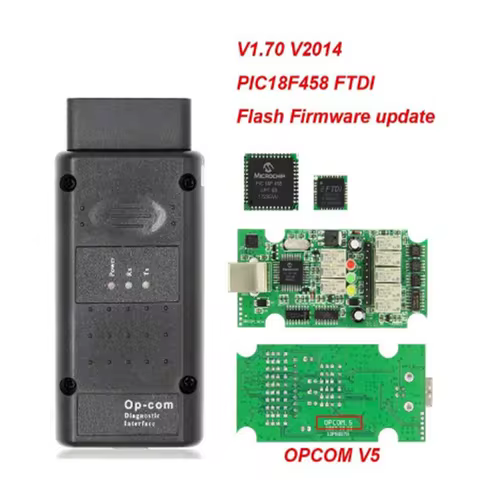 OPCOM V5 For Opel OP COM 1.70 flash firmware update Car Diagnostic for Opel OP-COM 1.99 PIC18F458 CA