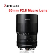 yuan6 7artisans 60mm F2.8 Macro Lens 1:1 Magnification Manual Focus Camera Lens for Canon Eos-M/RF/Sony E/Fuji/M43/Nikon Z Mount DSLRs Lenses